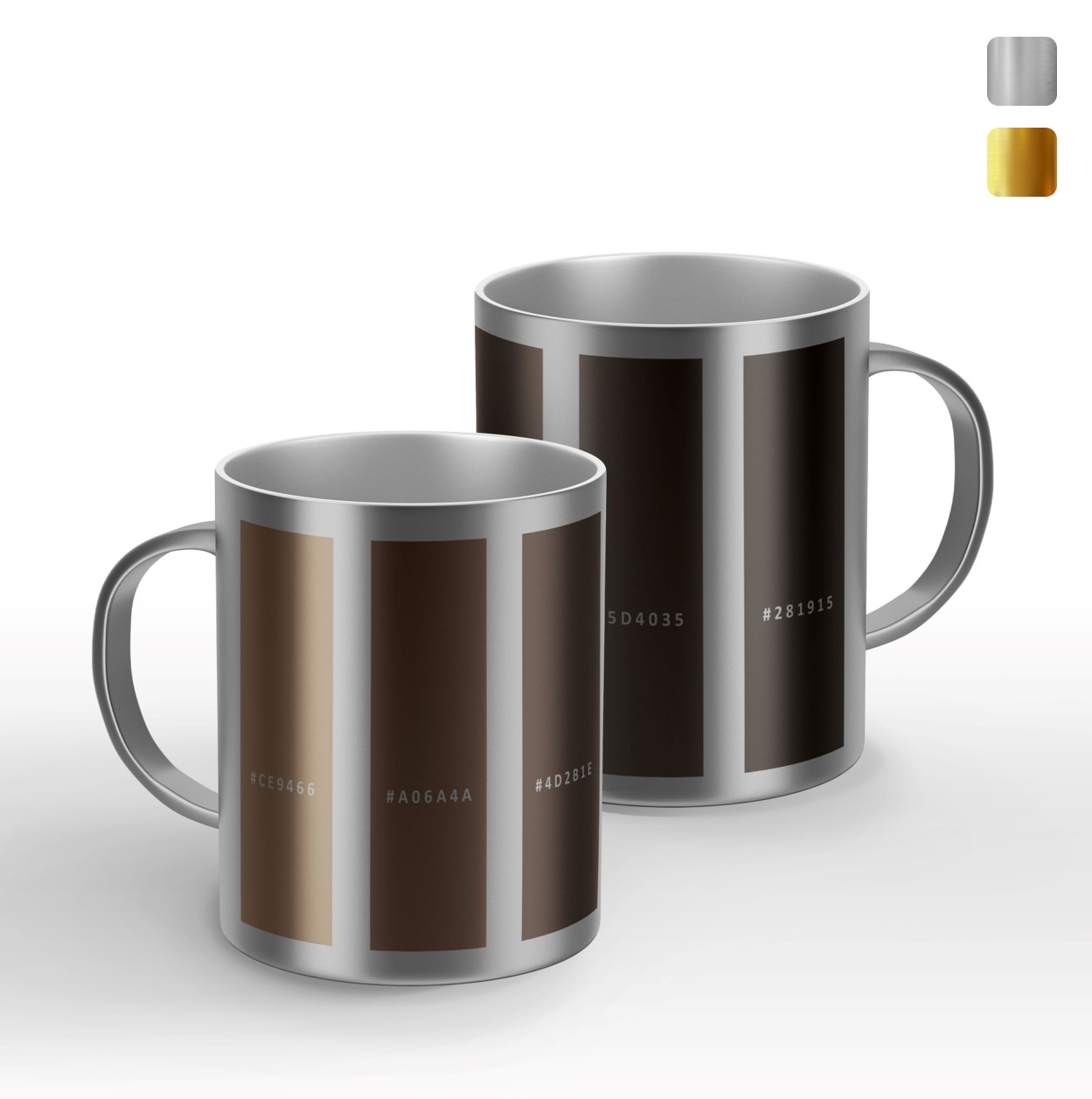 TAZA PERSONALIZADA PANTONE COLORES DEL CAFÉ MODELO ESPEJO