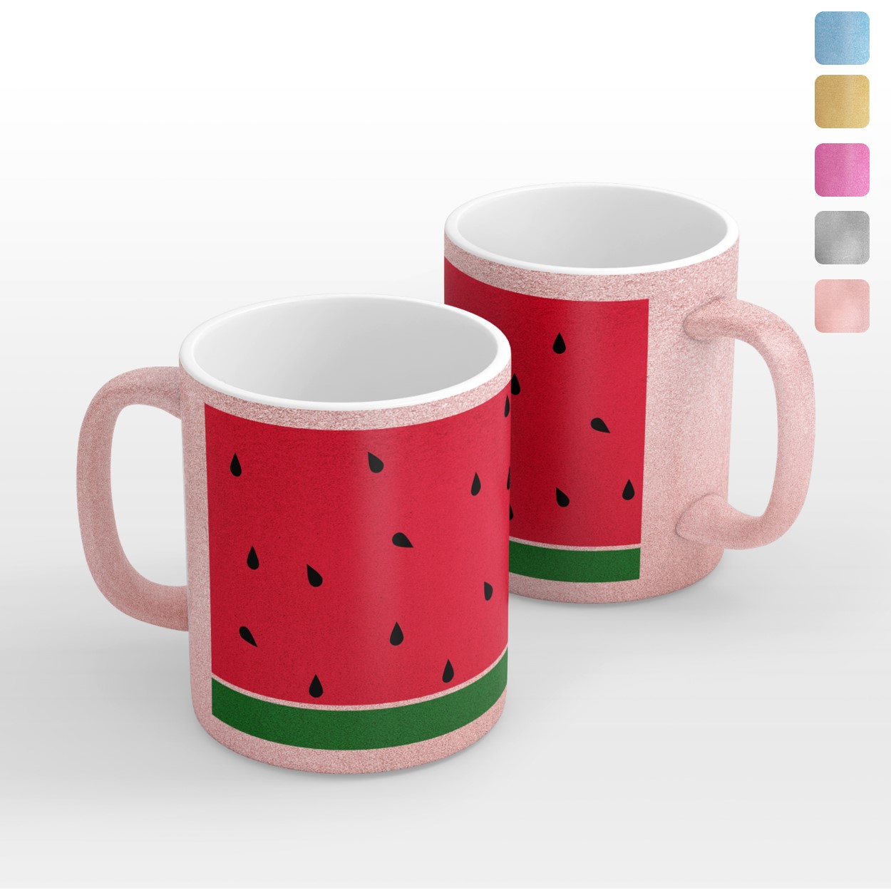 TAZA PERSONALIZADA SANDÍA MODELO GLITTER.