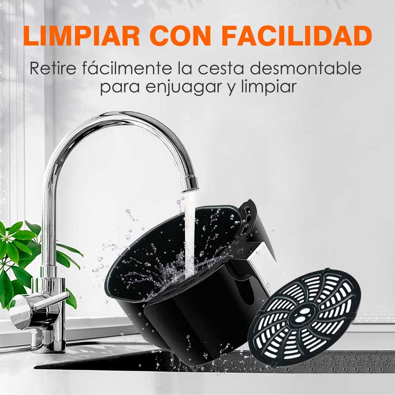Horno Freidora Aire 5L Con Control Perilla Doble 1300W 120V