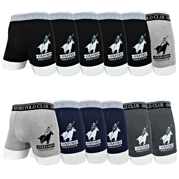 Set 12 Pcs Boxer Caballero Oxford Polo Club Original Opn-006