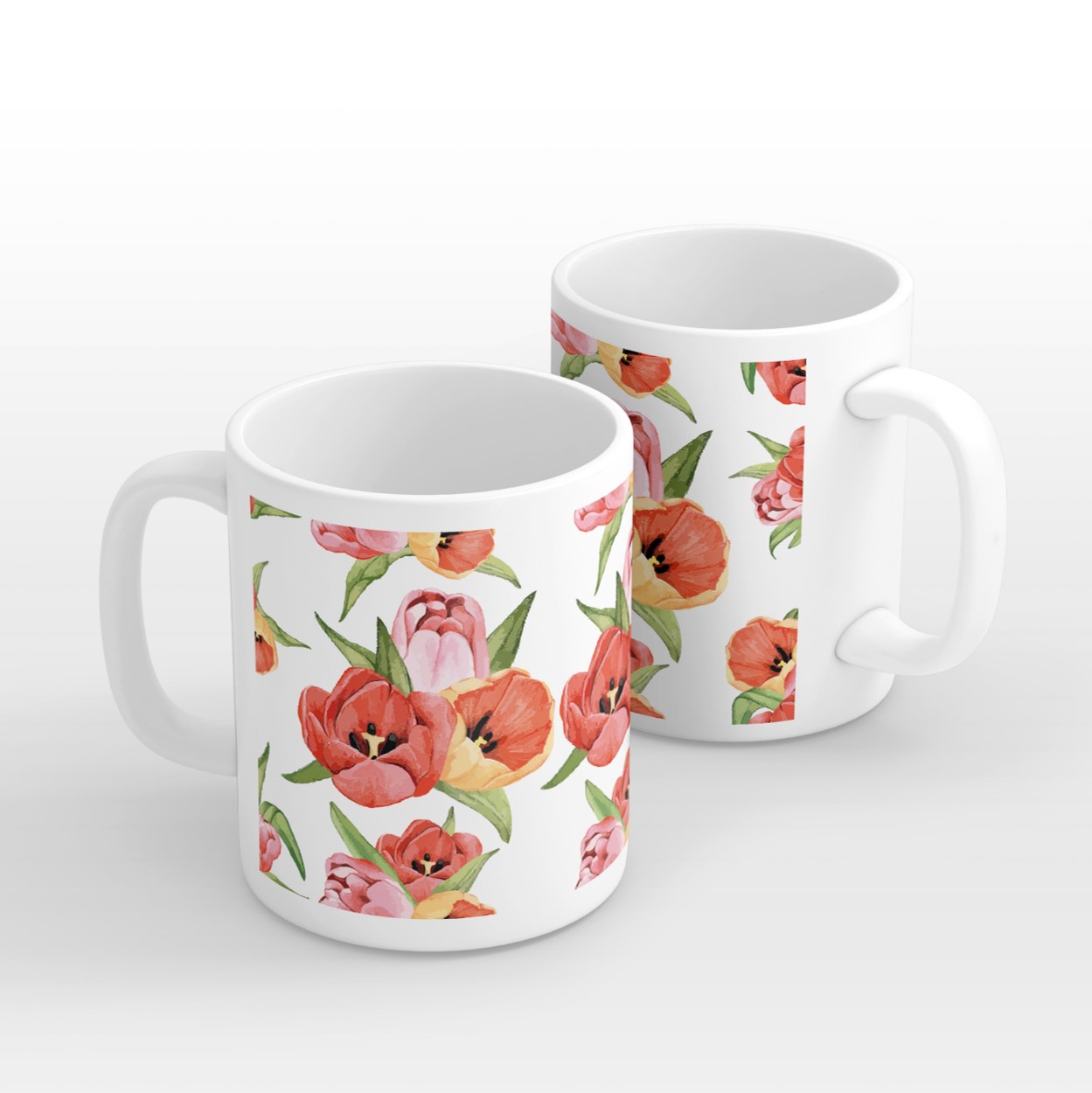 TAZA PERSONALIZADA TULIPANES MODELO TRADICIONAL