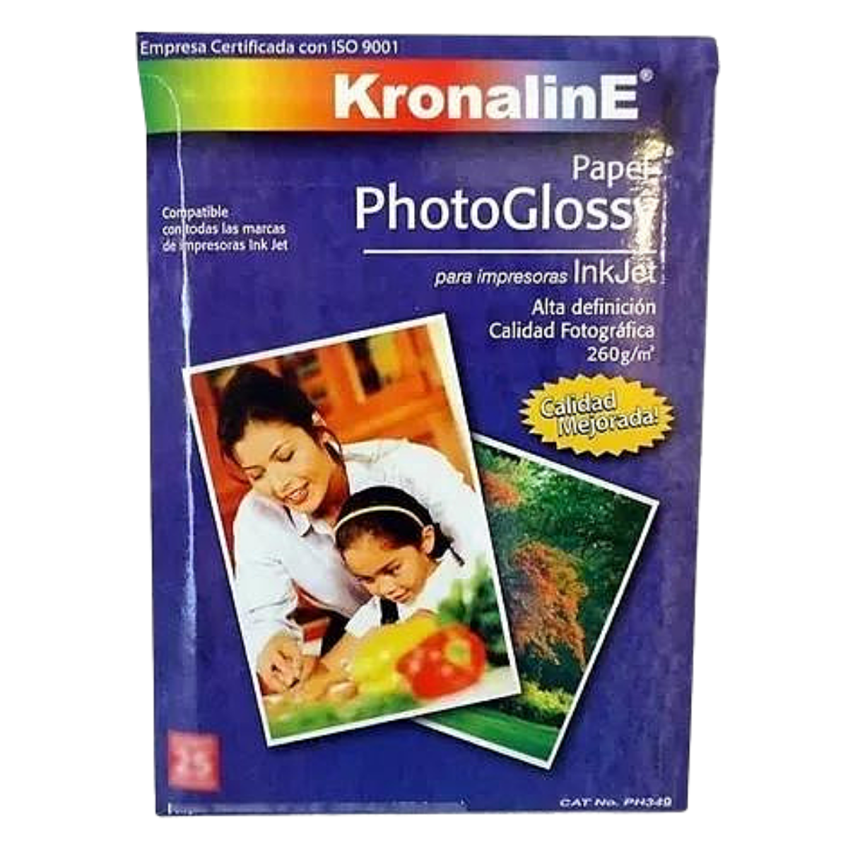 25 Hojas de Papel Fotográfico Brillante Kronaline Ph349 Foto 4x6