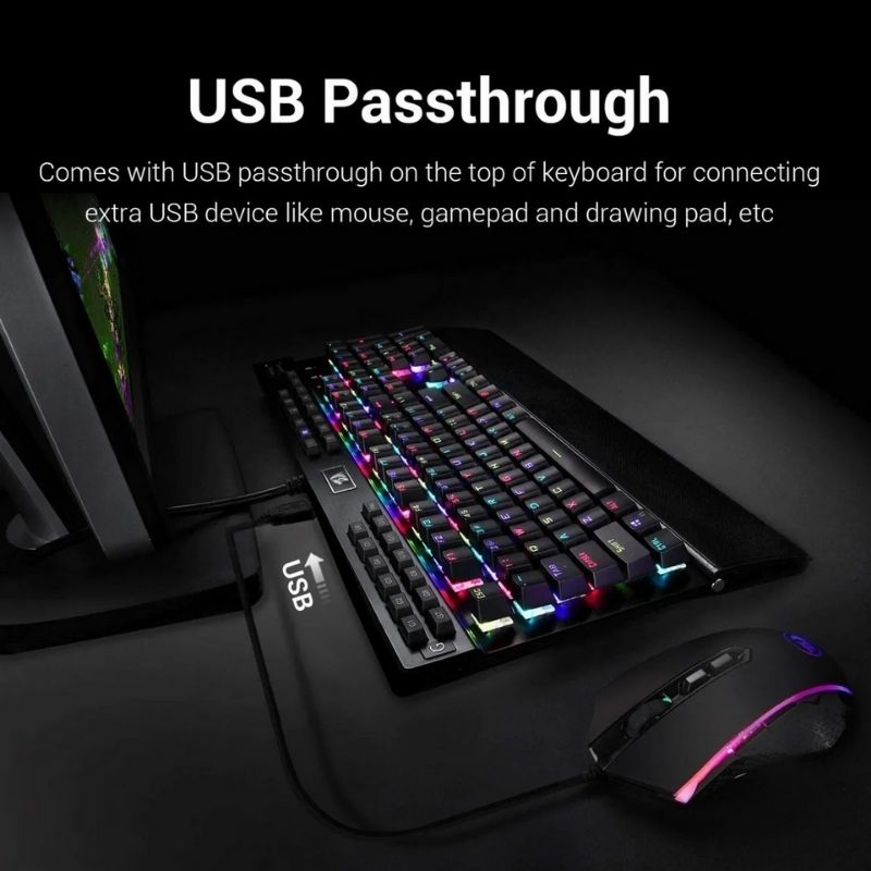 Teclado Gamer Redragon Yama Negro K550
