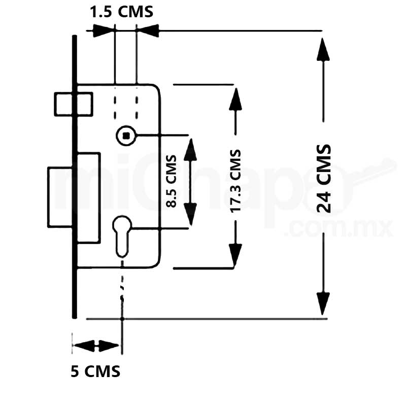 CERRADURA ALTA SEGURIDAD TOVER LISBOA ACERO INOXIDABLE RECAMARA LLAVE MARIPOSA