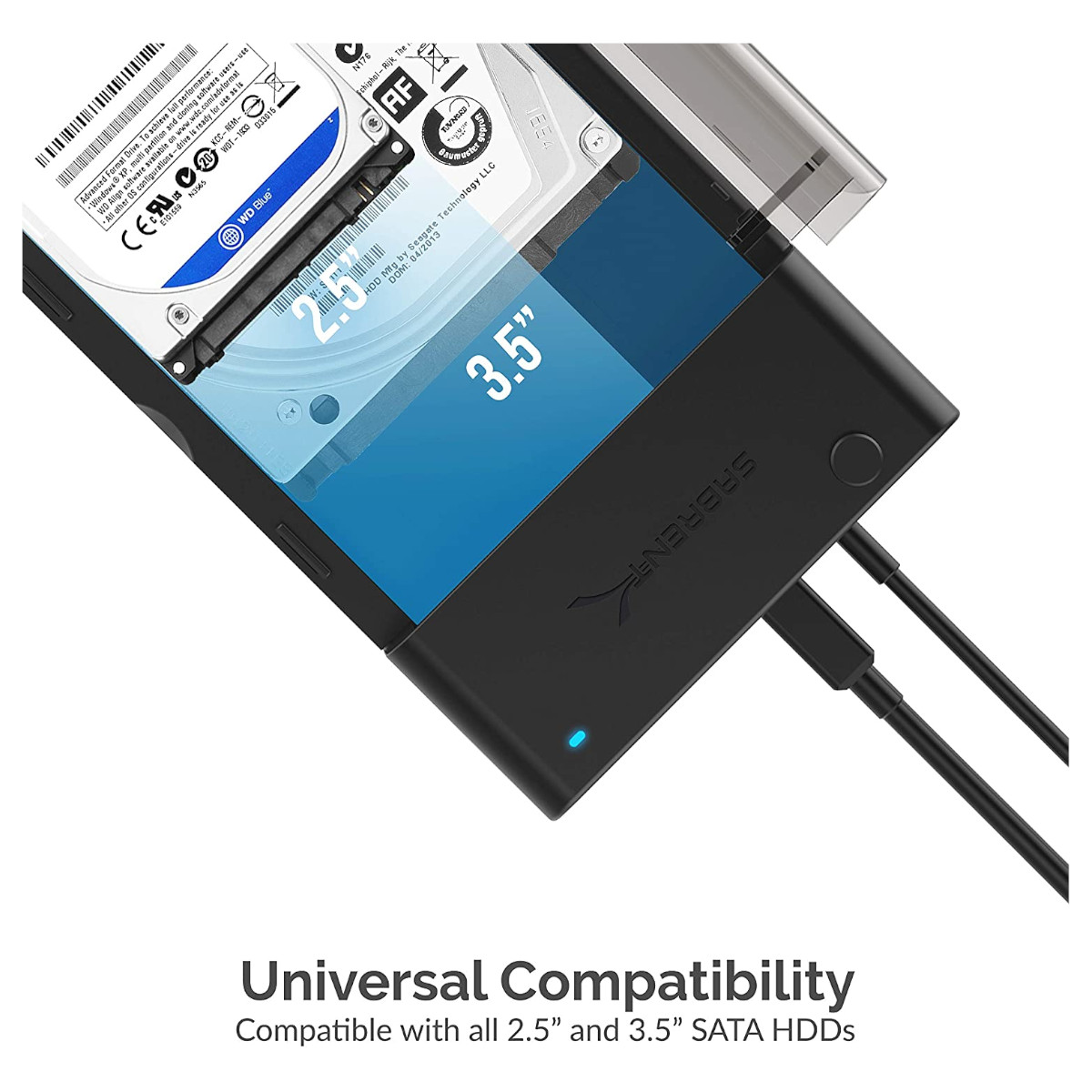 Docking Station Estación Acoplamiento Discos Duro HDD y SSD 2.5" y 3.5" Sabrent