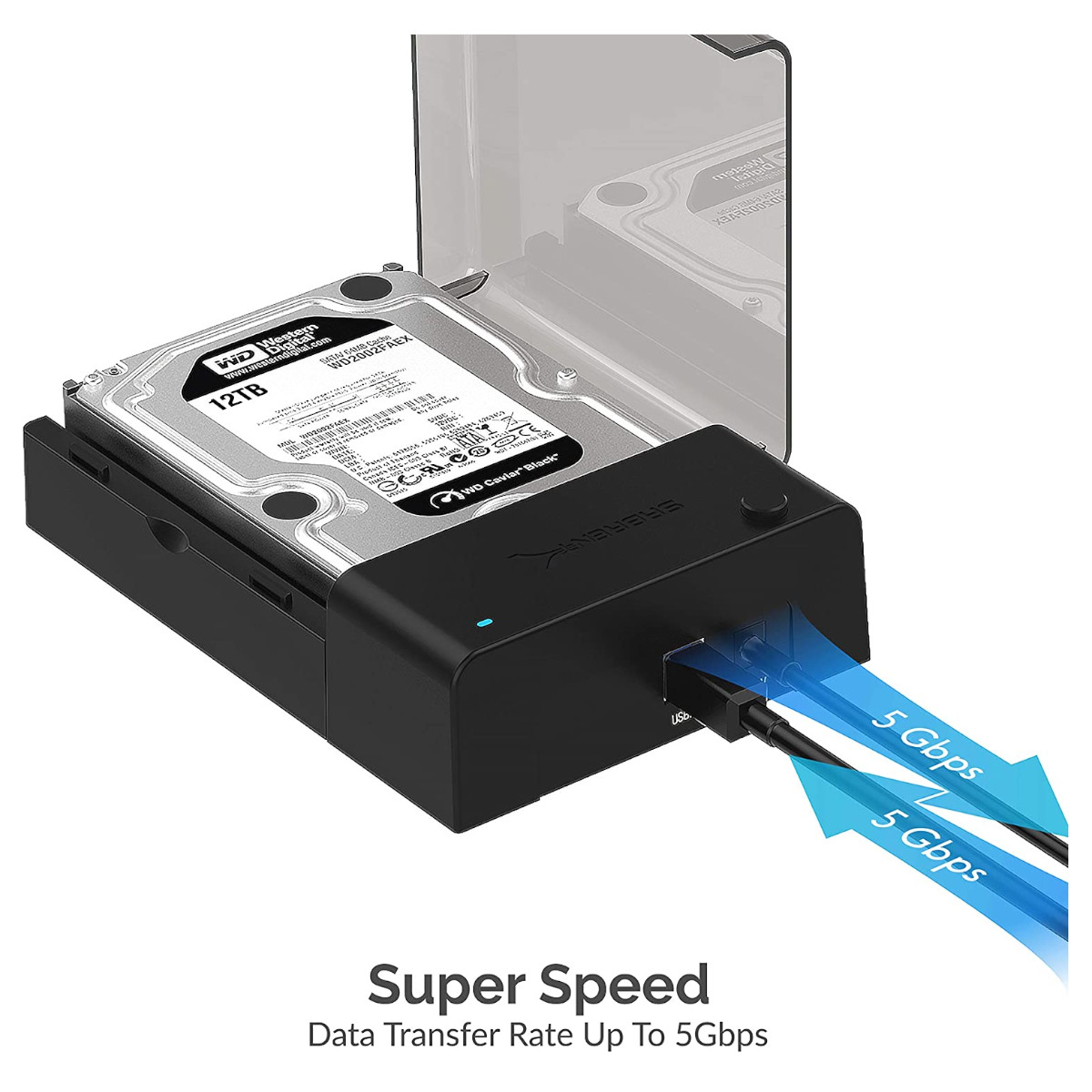 Docking Station Estación Acoplamiento Discos Duro HDD y SSD 2.5" y 3.5" Sabrent