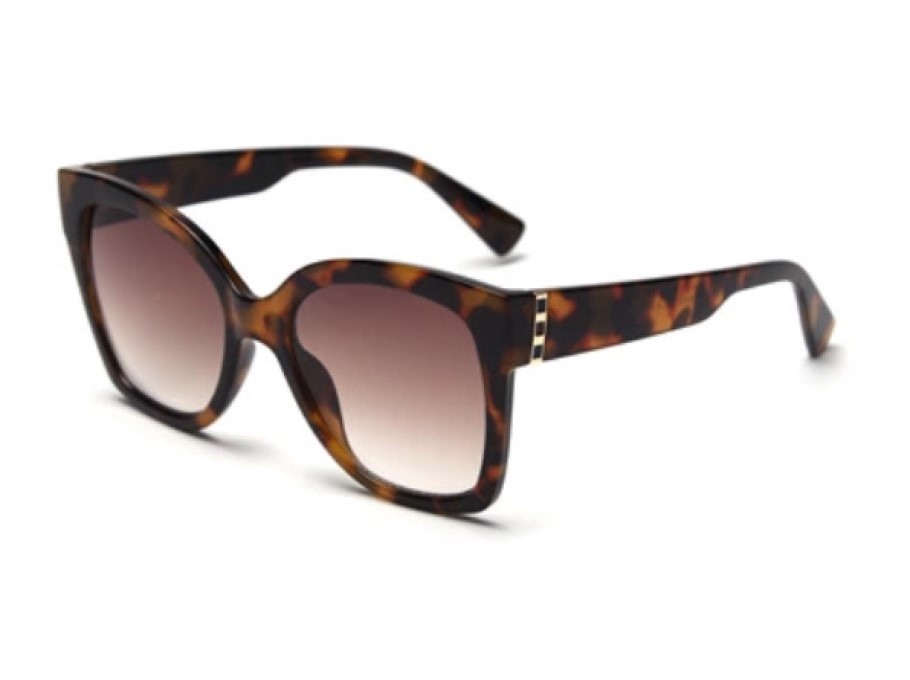 Lentes De Sol Carmen Oversize Cuadrados Leopardo