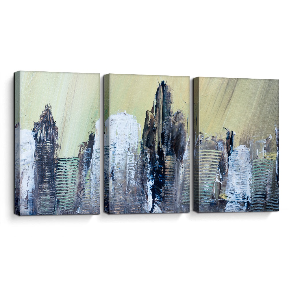 Cuadros Decorativos Edificios Abstractos MobileCity Set 3 piezas 40 x 60