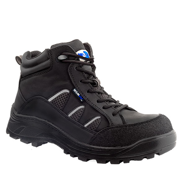 Zapato de Seguridad WSM, Ergonómico y cómodo. Con casquillo de Policarbonato. Bota Industrial y multifuncional. Terra-H