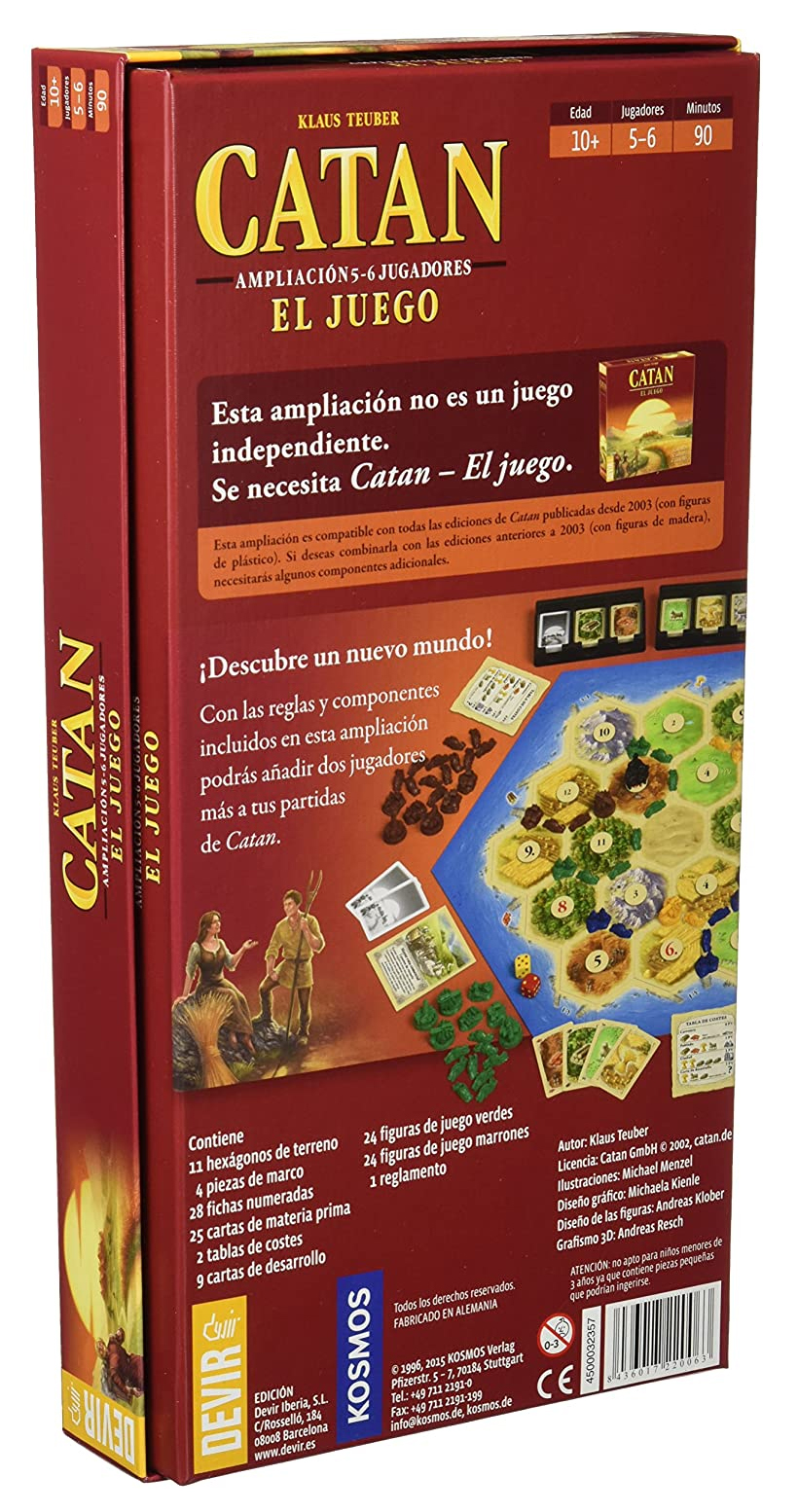 Catan El Juego Ampliacion 5-6 Jugadores Klaus Teuber Devir
