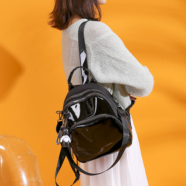 Zen Zen Mochila Brillante para Dama Versátil Uso Diario Para Escuela Oficina