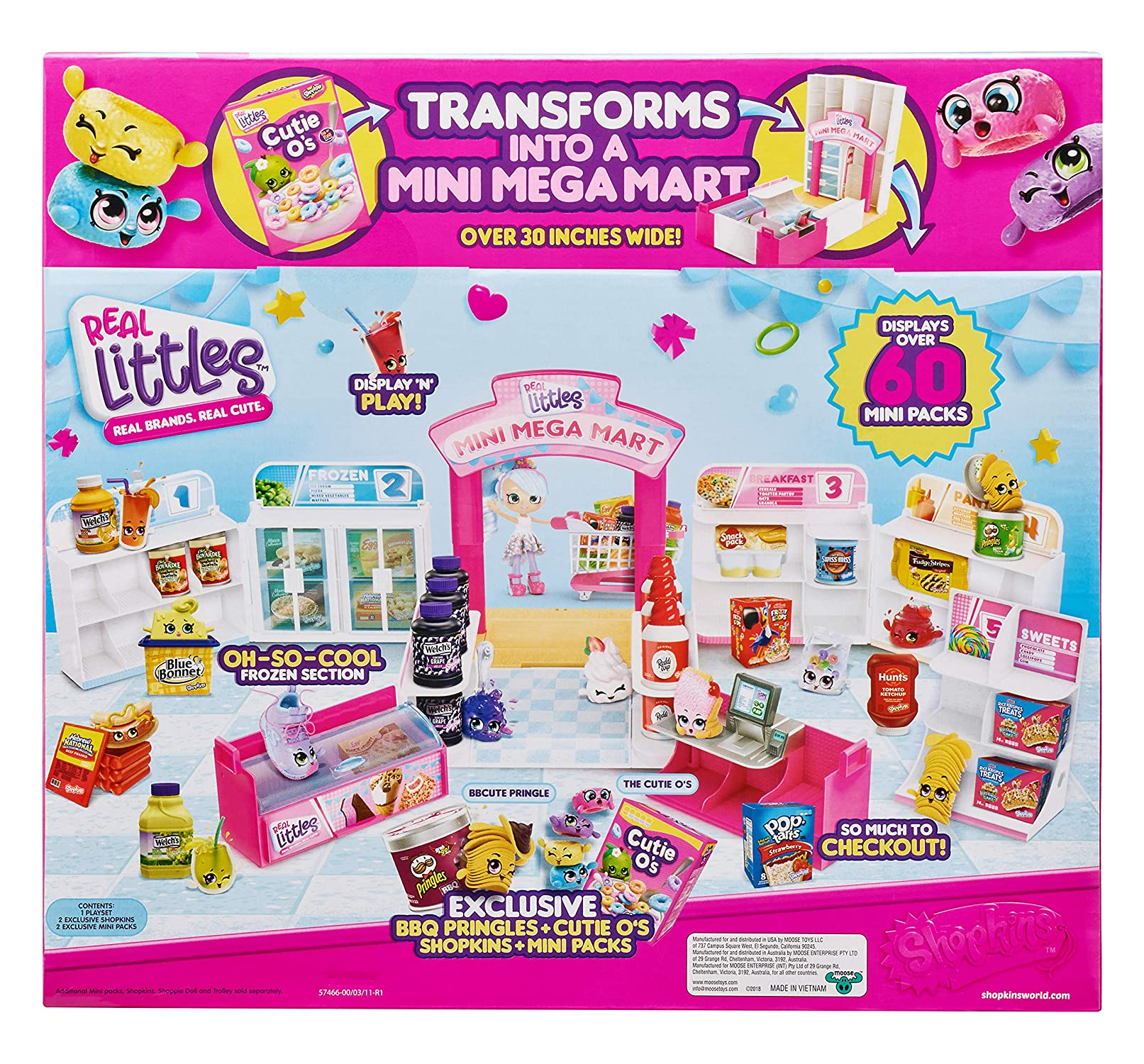 Shopkins Real Littles Cutie O's Mini Mega Mart Playset Moose