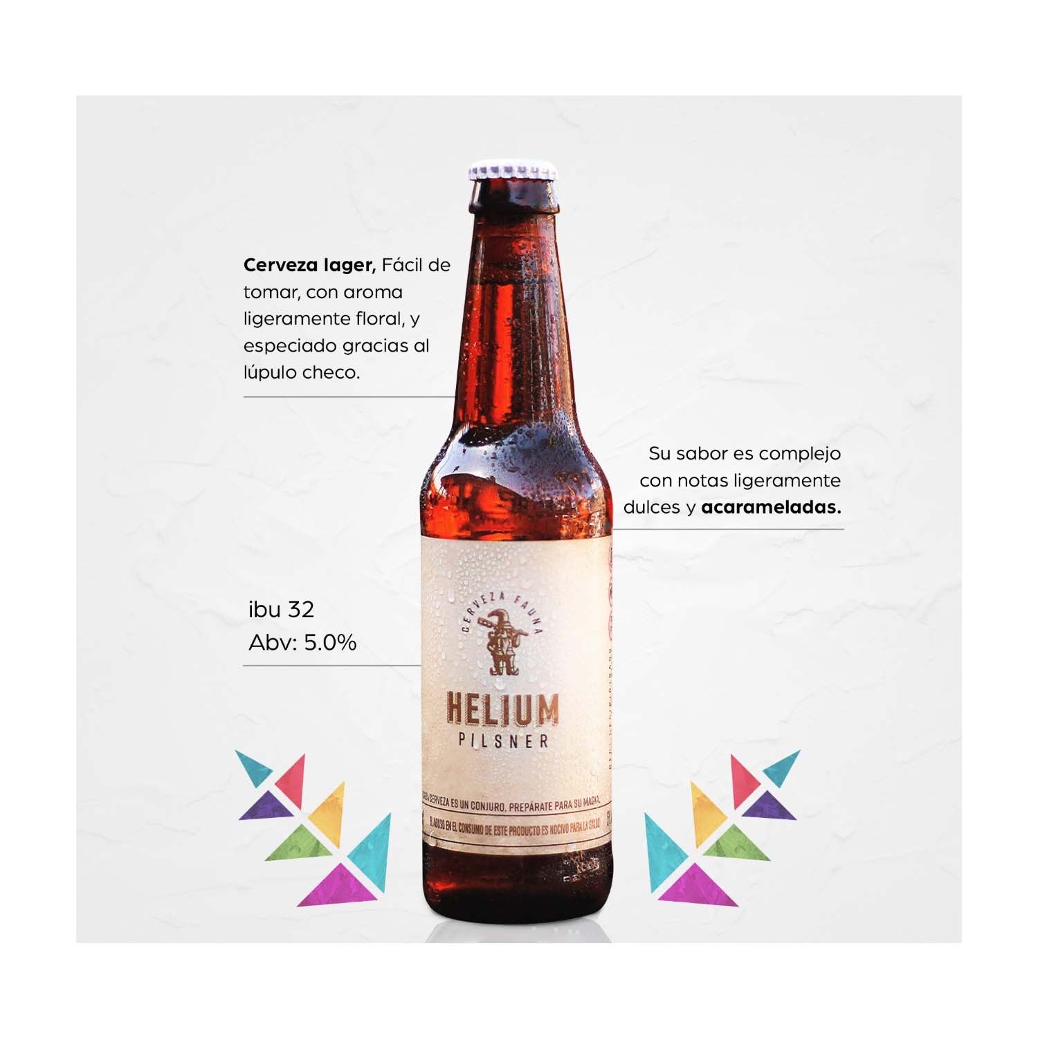 Pack 8 Cerveza Artesanal Helium Pilsner 355ml