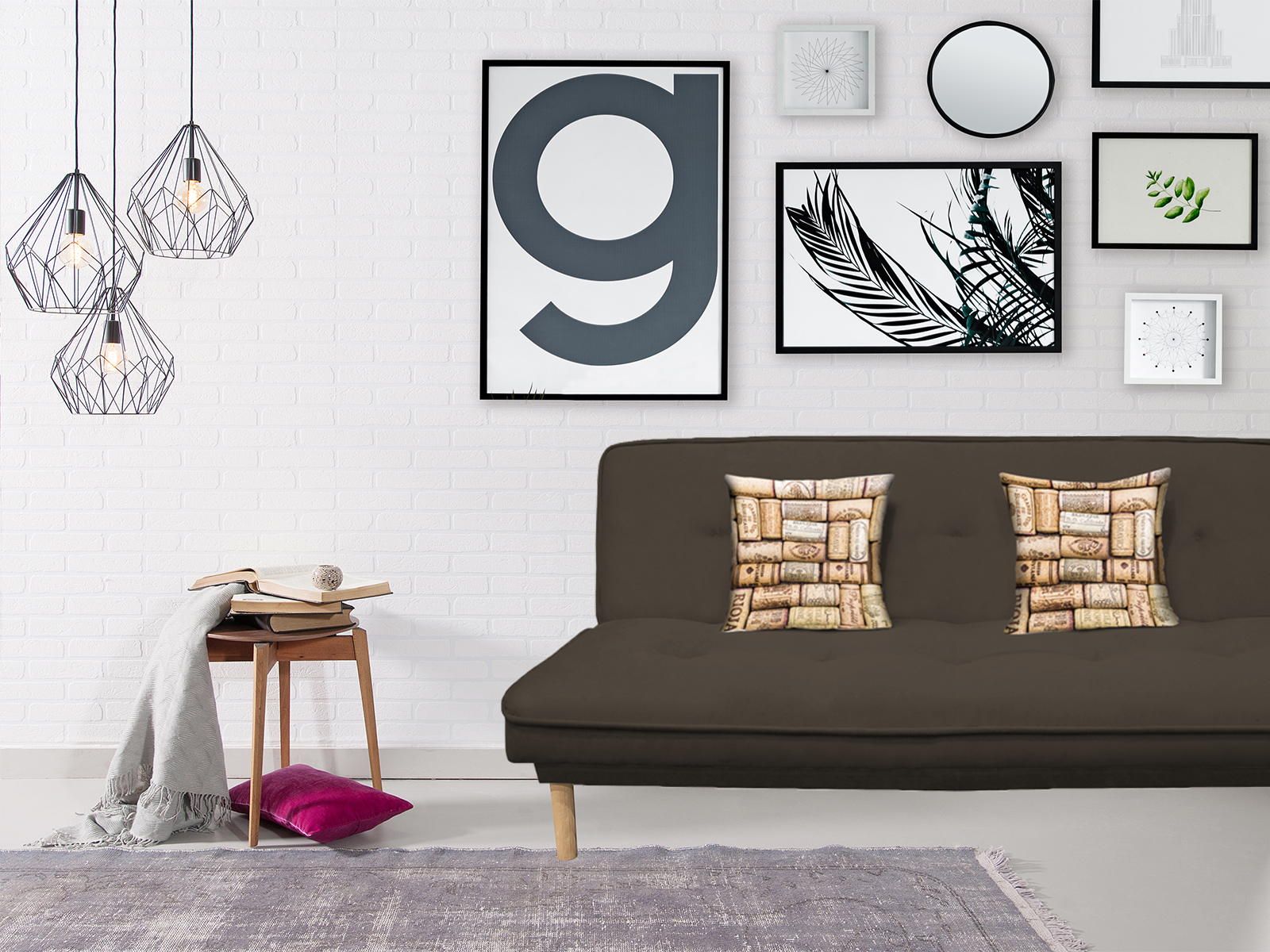 Sofá Cama Futton Chocolate Lino Premium