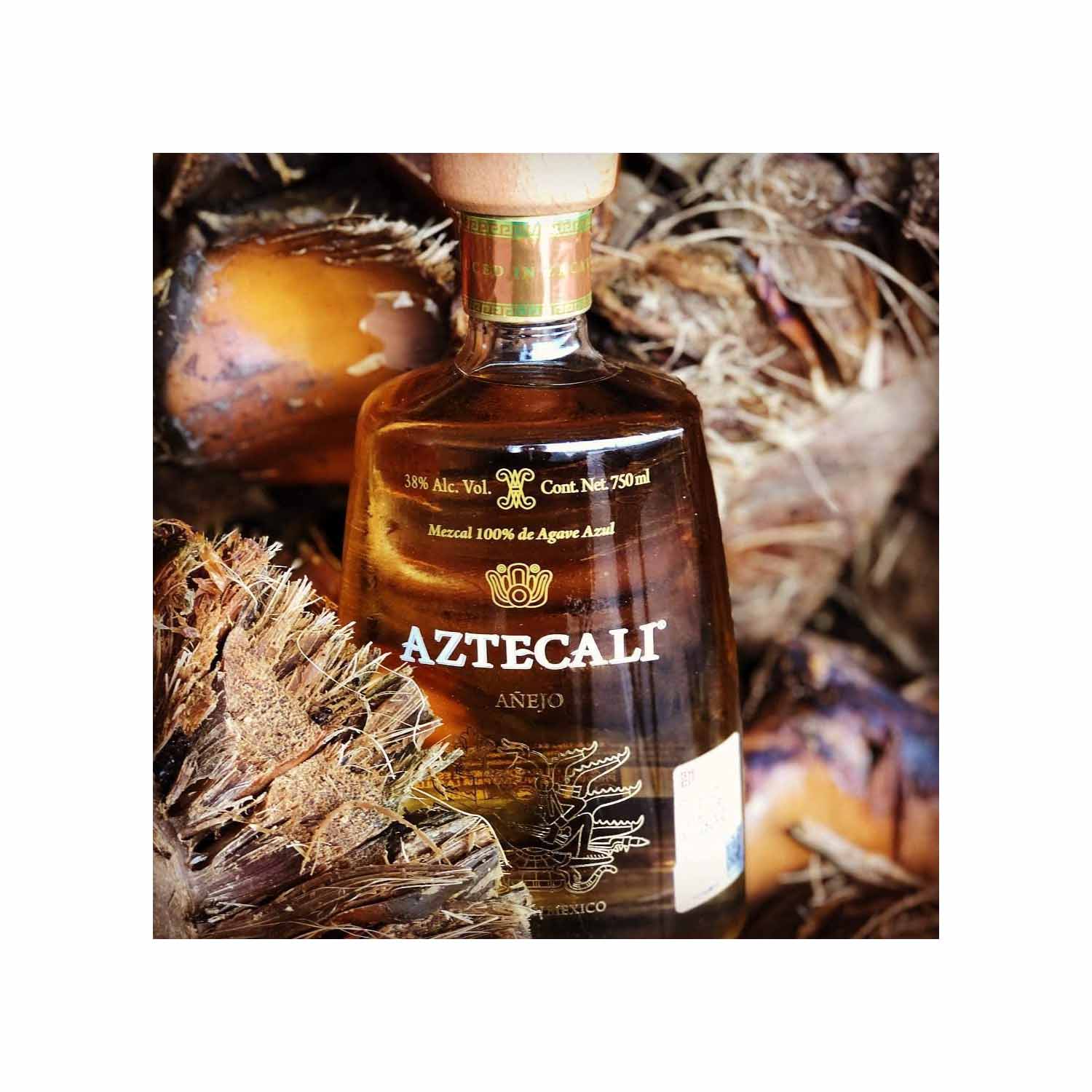 Mezcal Aztecali Añejo 750ml Agave Azul Premium