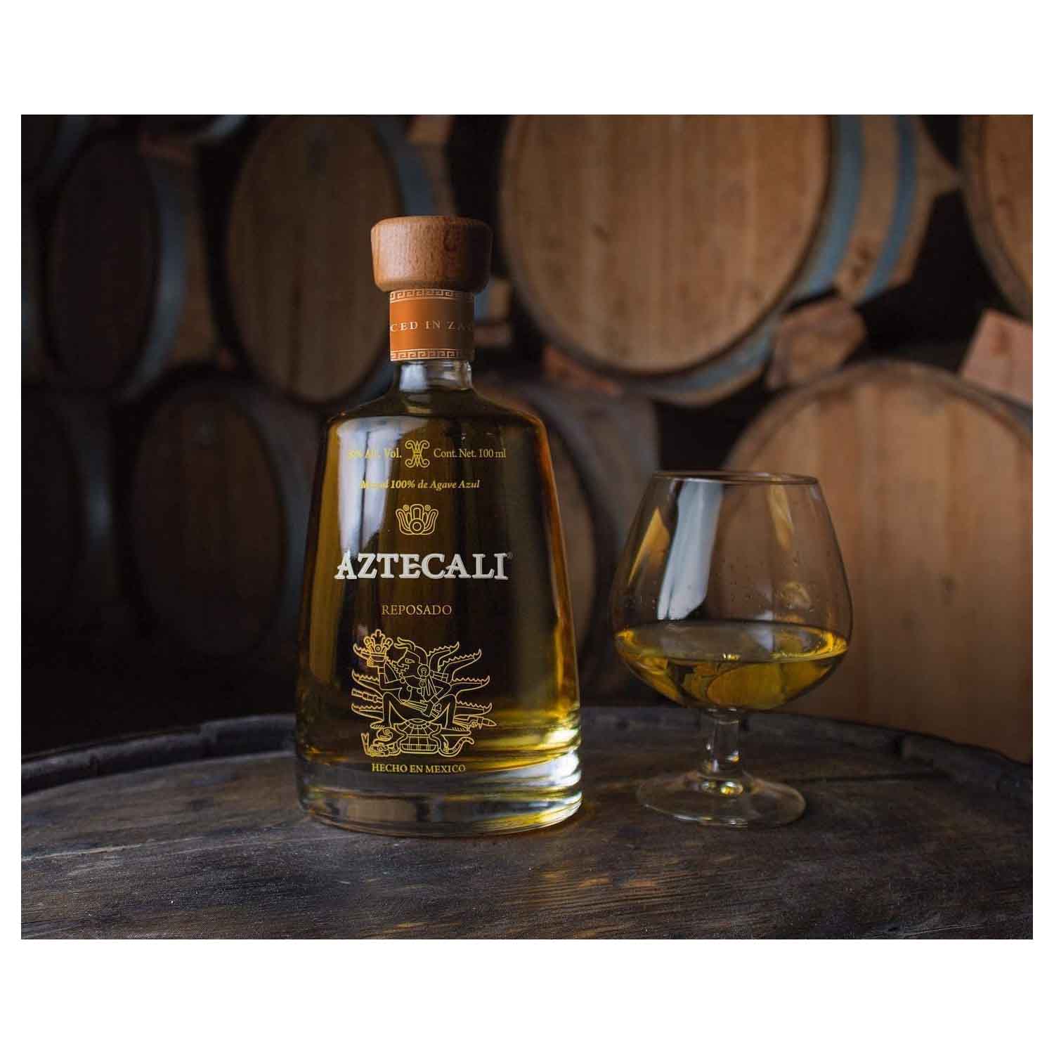 Mezcal Aztecali Reposado 750ml Agave Azul Premium