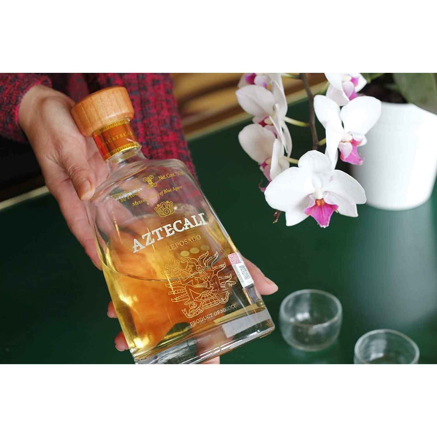 Mezcal Aztecali Reposado 750ml Agave Azul Premium