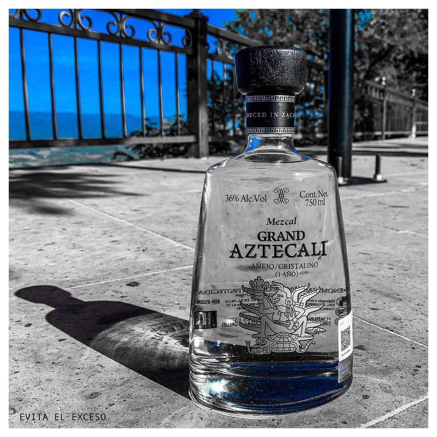 Mezcal Grand Aztecali Añejo Cristalino 750ml Agave Azul Premium