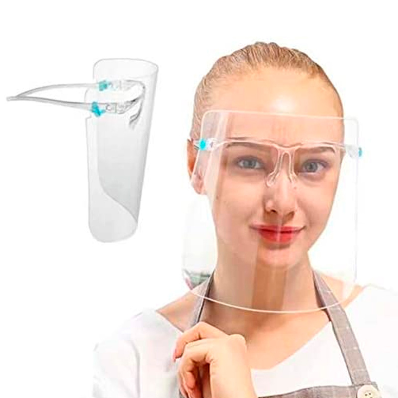 Kit 10 Caretas Protectoras Faciales Reutilizables y 50 Mascarillas Cubrebocas Protector