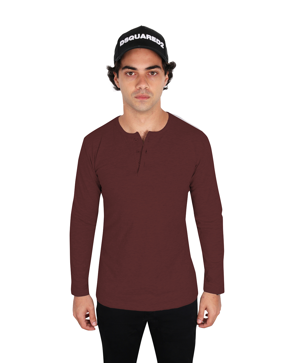 Playera Manga Larga Color Vino Playera Manga Larga Color Vino