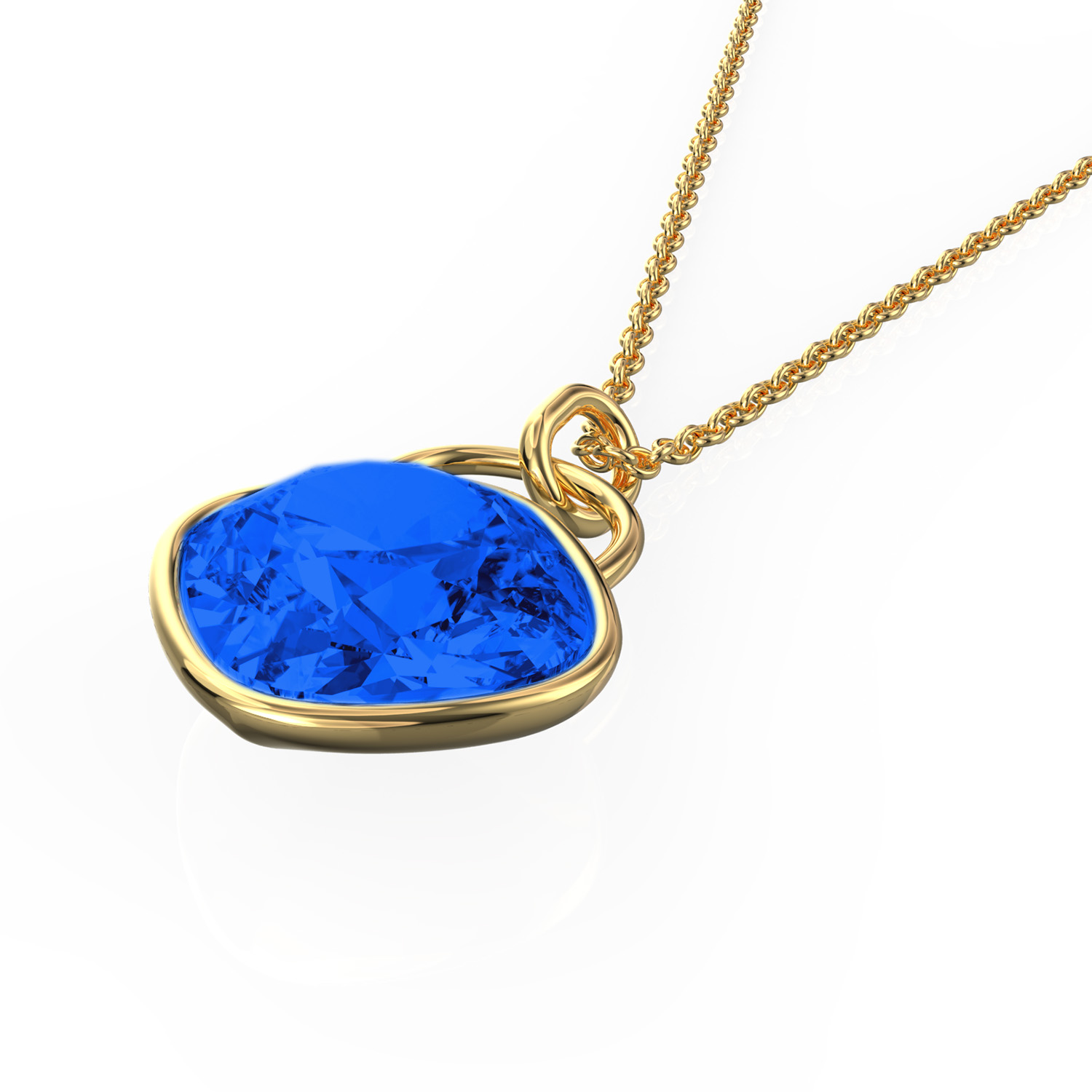 Collar para Mujer con Cristal Fino Europeo en forma de Rombo, Bañado en Oro 14k- Collar Elegante y Brillante-Collares de Mujer de Moda- Joyería para Mujer de Moda- Regalo especial