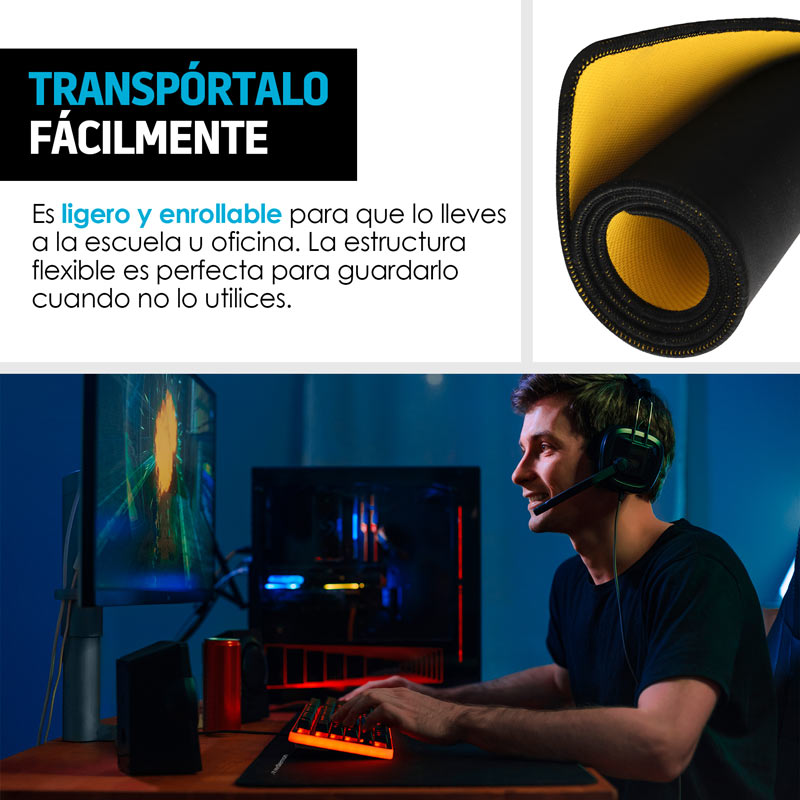 Mouse Pad Gamer XXL Superficie Control Resistente al Agua Redlemon