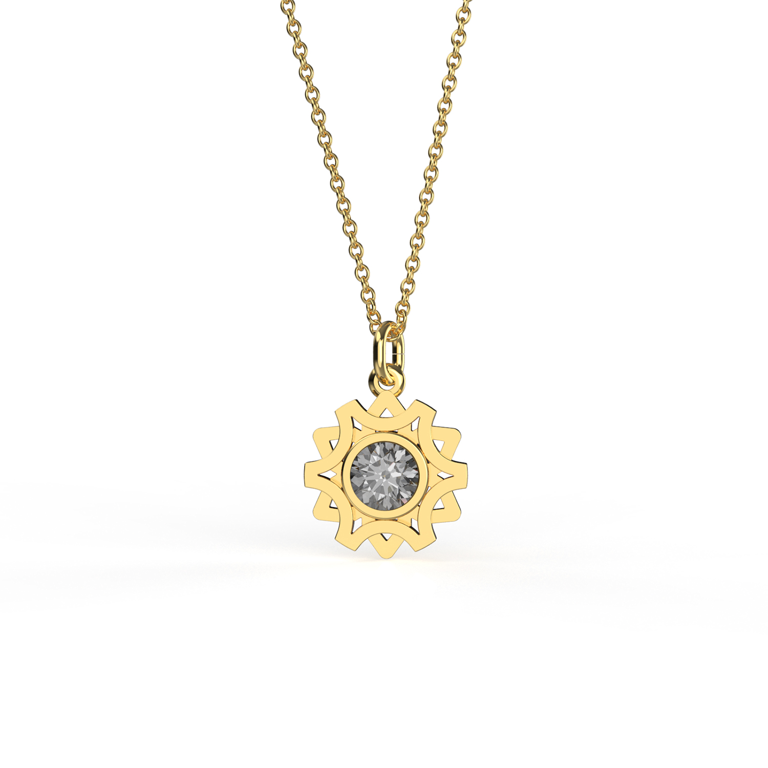 Collar para Mujer con Cristal Fino Europeo Solei, Bañado en Oro 14k- Collar Elegante y Brillante-Collares de Mujer de Moda- Joyería para Mujer de Moda- Regalo especial