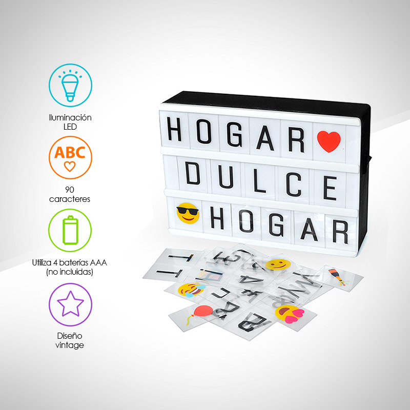 Letrero Luminoso LED Tipo Cartelera de Cine 90 Caracteres Redlemon