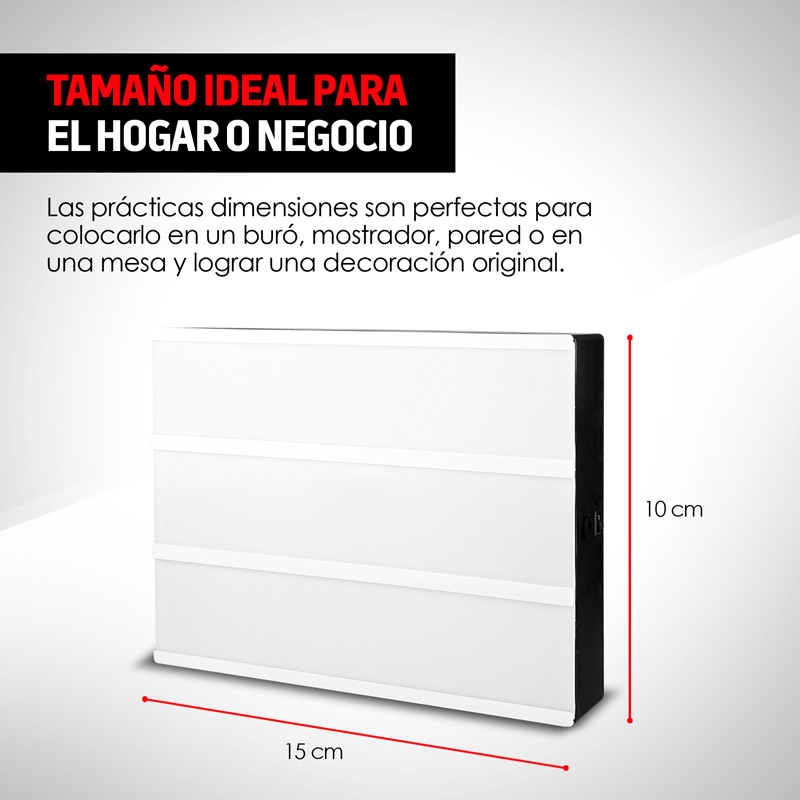 Letrero Luminoso LED Tipo Cartelera de Cine 90 Caracteres Redlemon