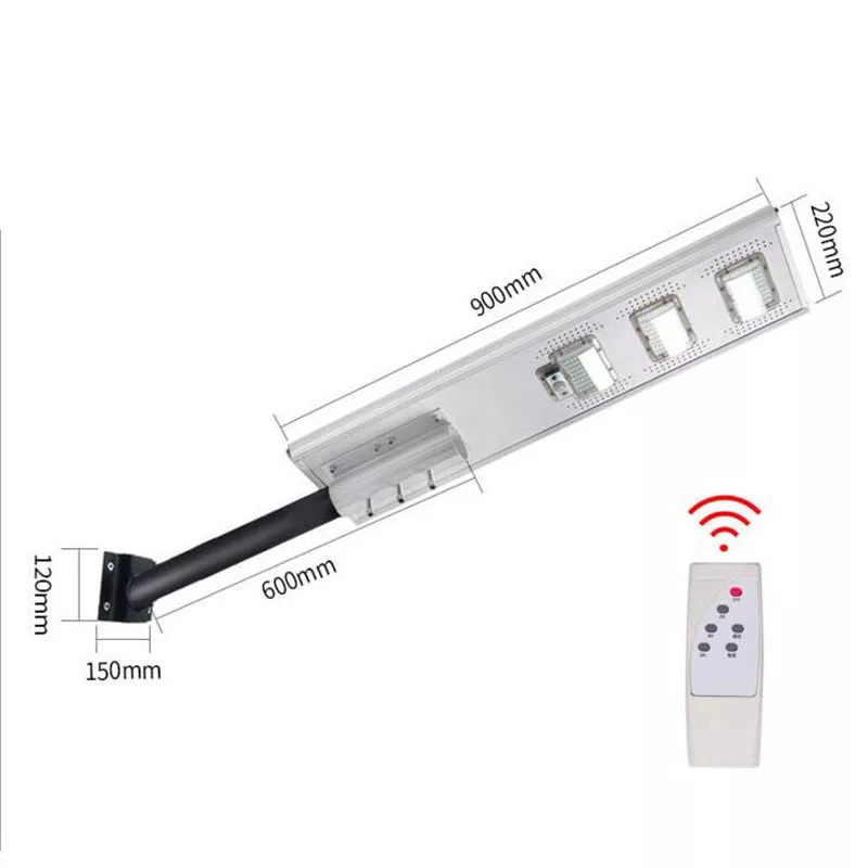 Luminaria solar 150w Alumbrado Publico Cuerpo Aluminio all in one