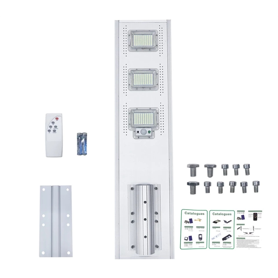 Luminaria solar 150w Alumbrado Publico Cuerpo Aluminio all in one