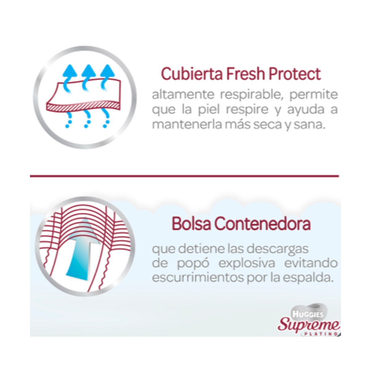 Pañales Etapa 3 Huggies Supreme Platino 662847 120 Pzas.