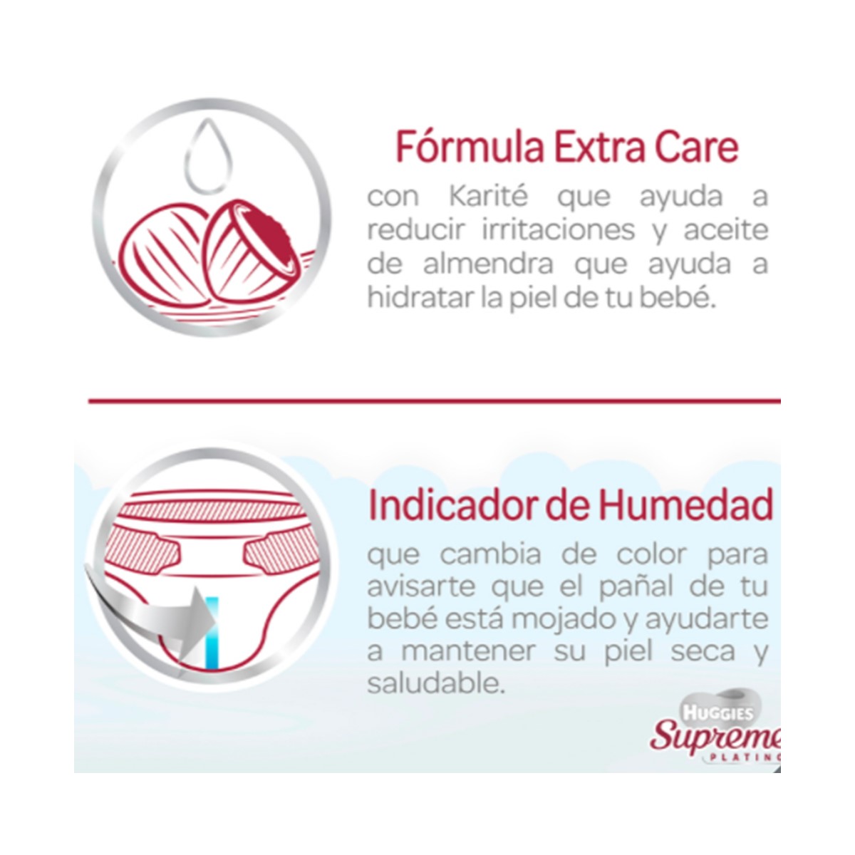 Pañales Etapa 3 Huggies Supreme Platino 662847 120 Pzas.