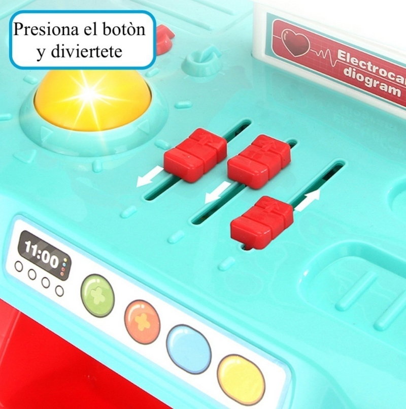 Set Hospital Doctor De Juguete Luz Y Sonido 27 Piezas