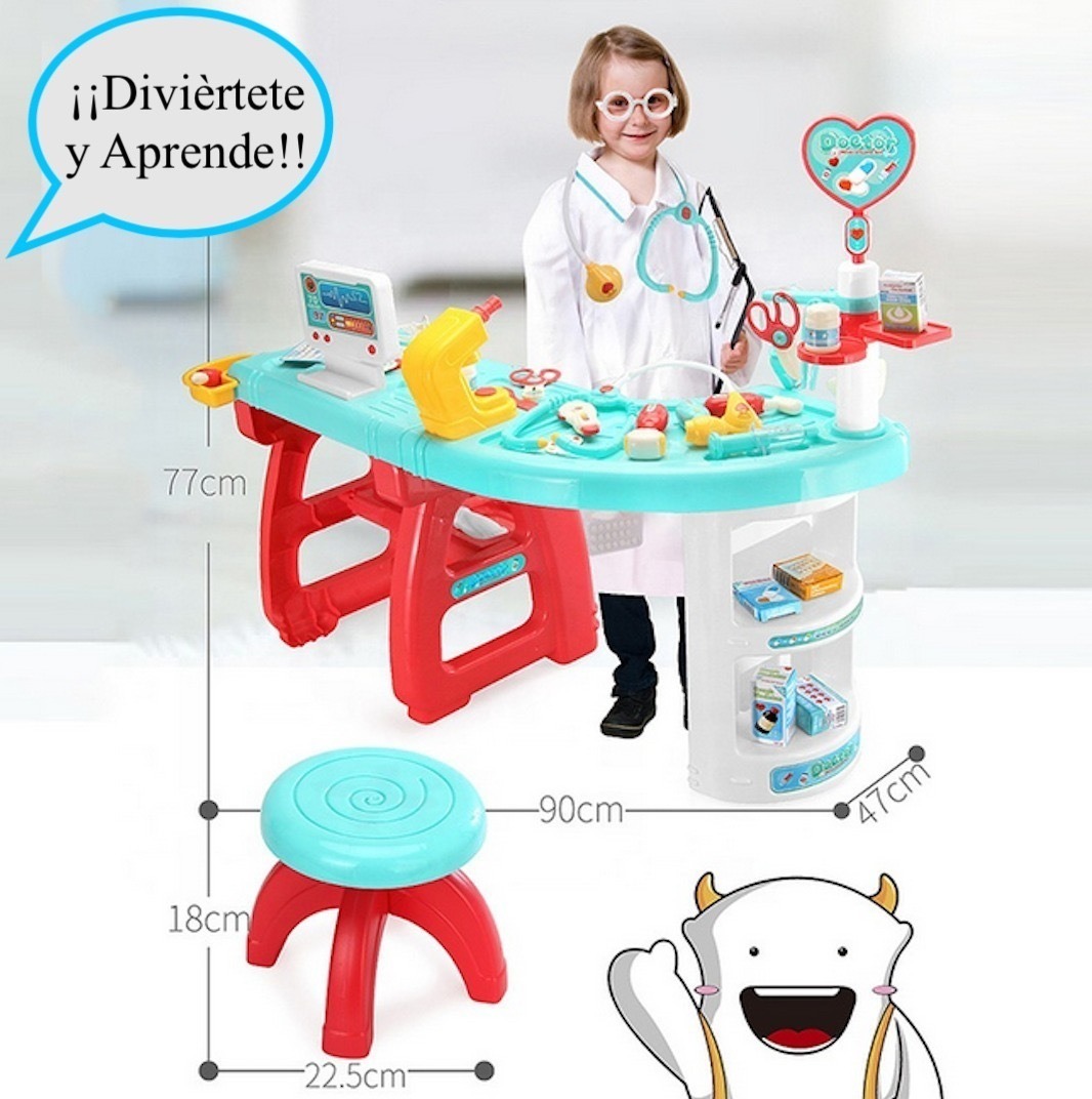 Set Hospital Doctor De Juguete Luz Y Sonido 27 Piezas