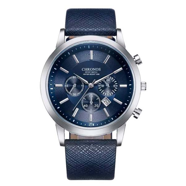 Reloj Chronos para Hombre con Fechador Extensible de Cuero 