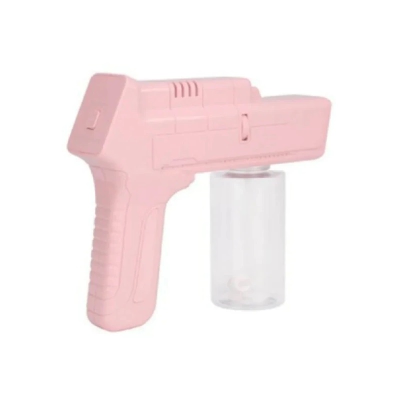Pistola Inalámbrica Sanitizante de 350 ML Rosa + liquido mini humificador
