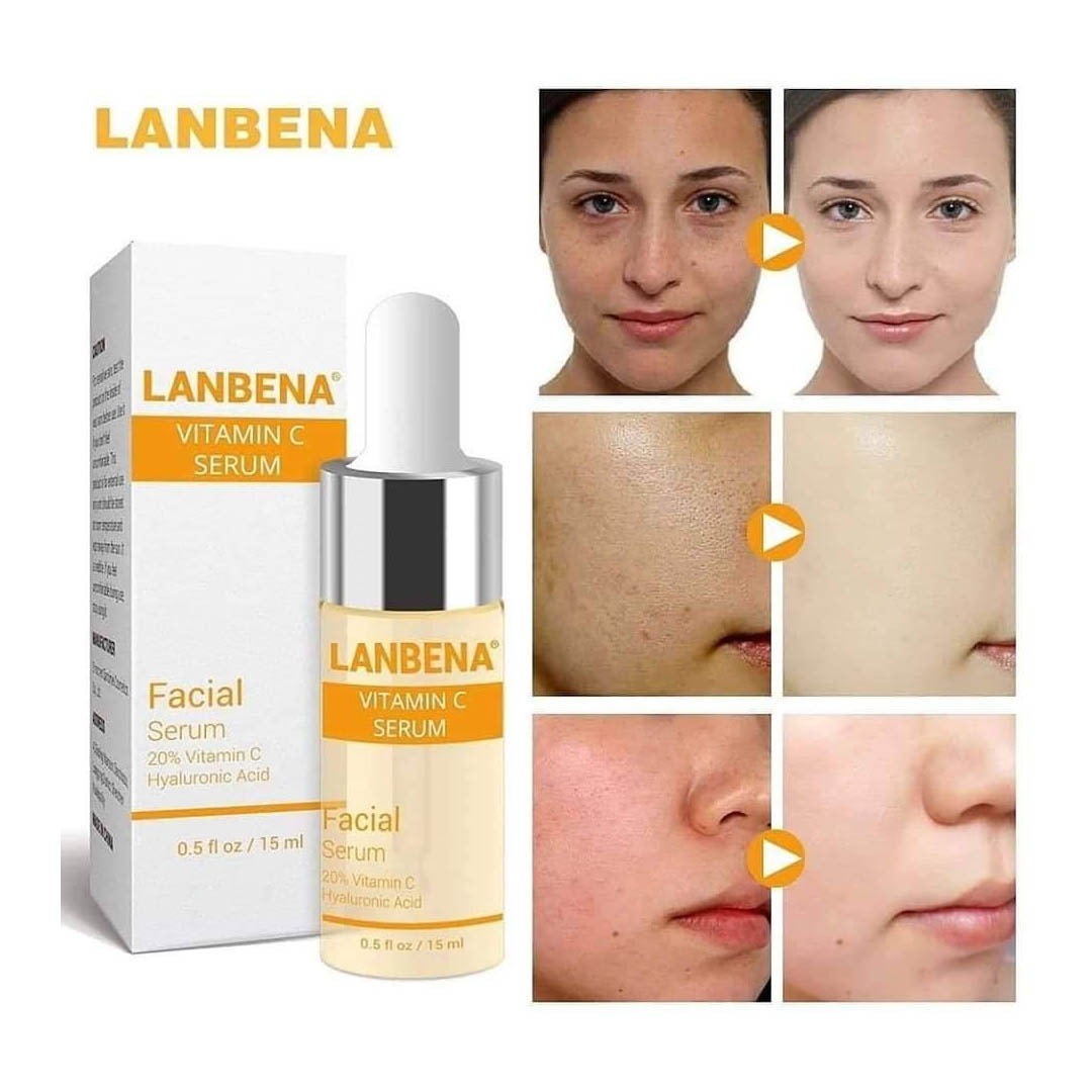 Serum Lanbena Vitamina C Remueve Manchas Reduce Lineas De Expresion Mas Regalo Incluye Parches De Colageno