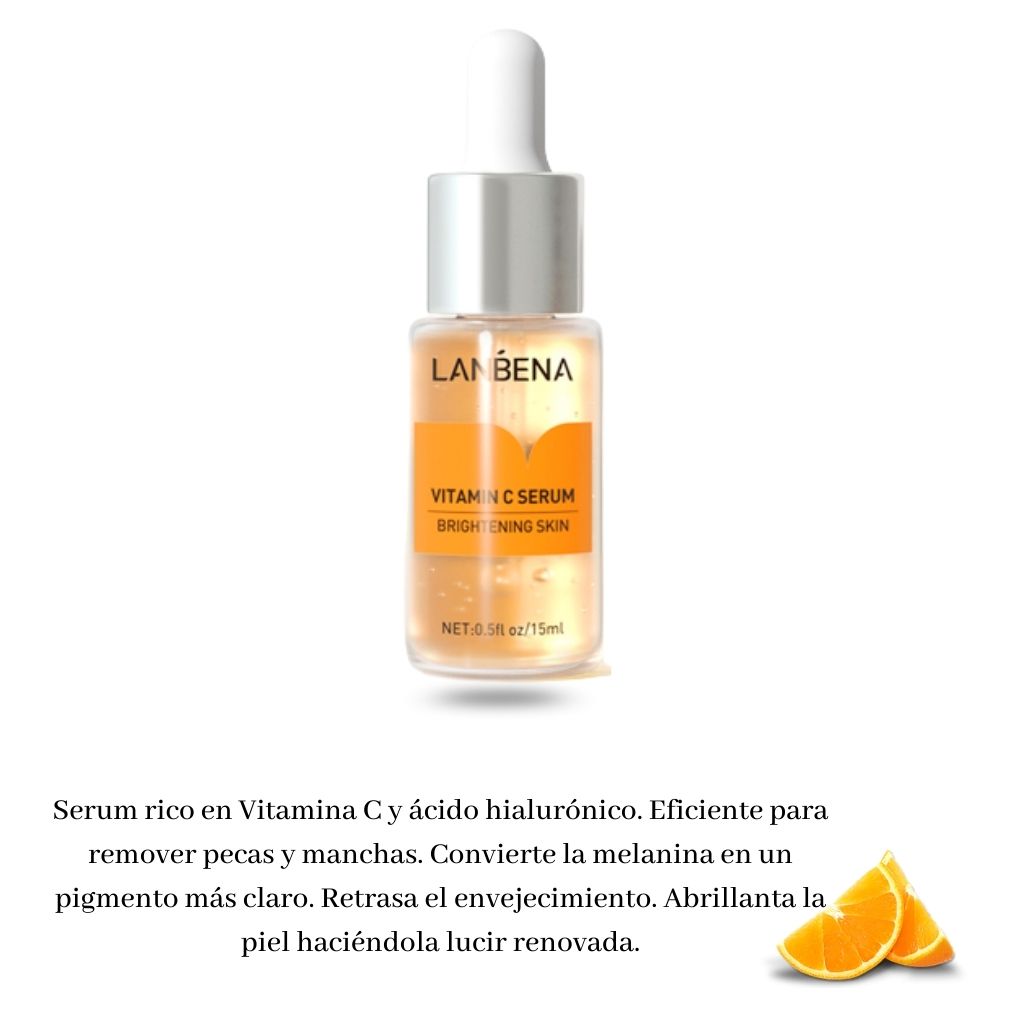 Serum Lanbena Vitamina C Remueve Manchas Reduce Lineas De Expresion Mas Regalo Incluye Parches De Colageno