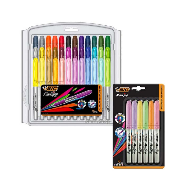 42 Plumones Permanentes Bic Marking Marcadores Con Pastel Bic
