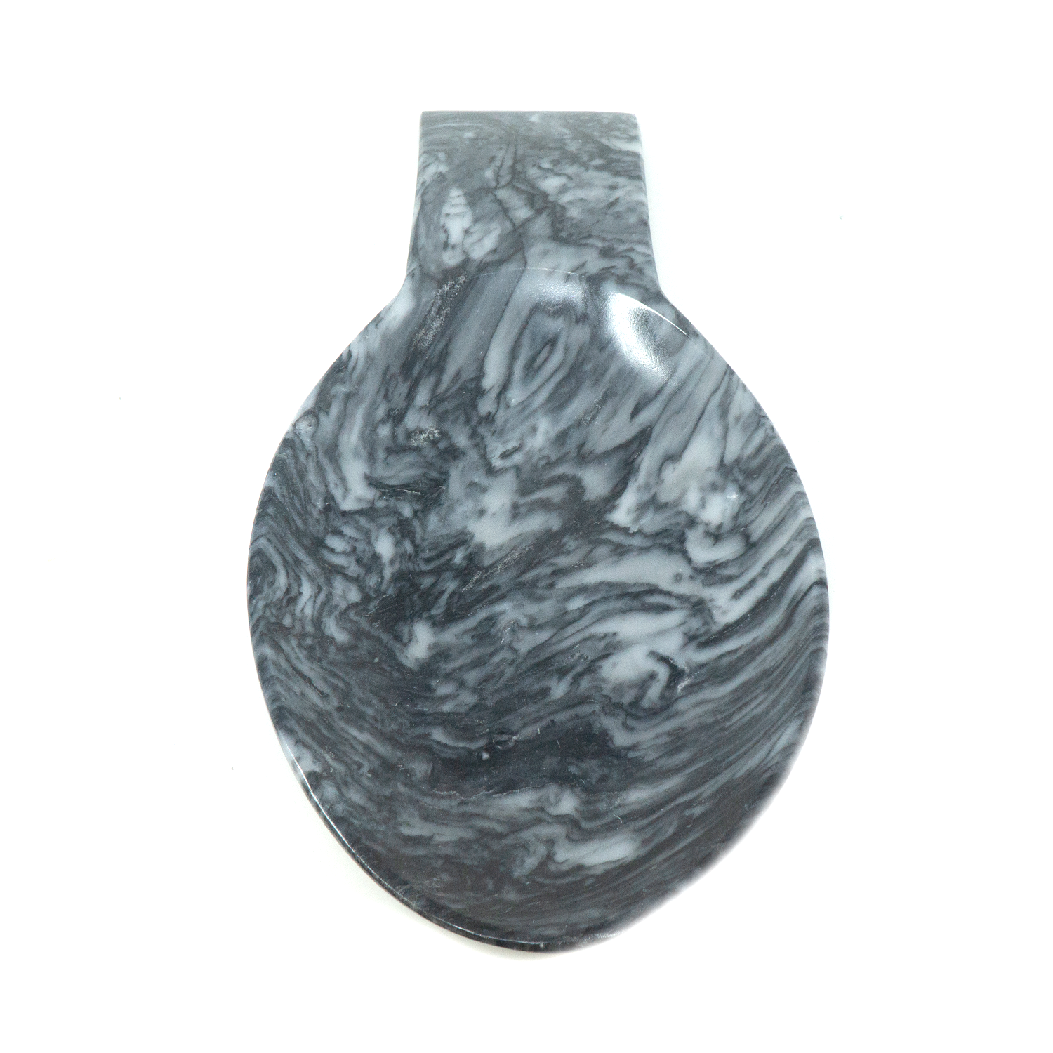 LUHOM LUJOSO HOGAR MEXICO Portacucharas de Mármol Natural, Gris Mazahua / Soporte para Cuchara / Base para Cuchara / Reposa Cuchara / Utensilio para cocina / Decoración de Hogar / Botanero