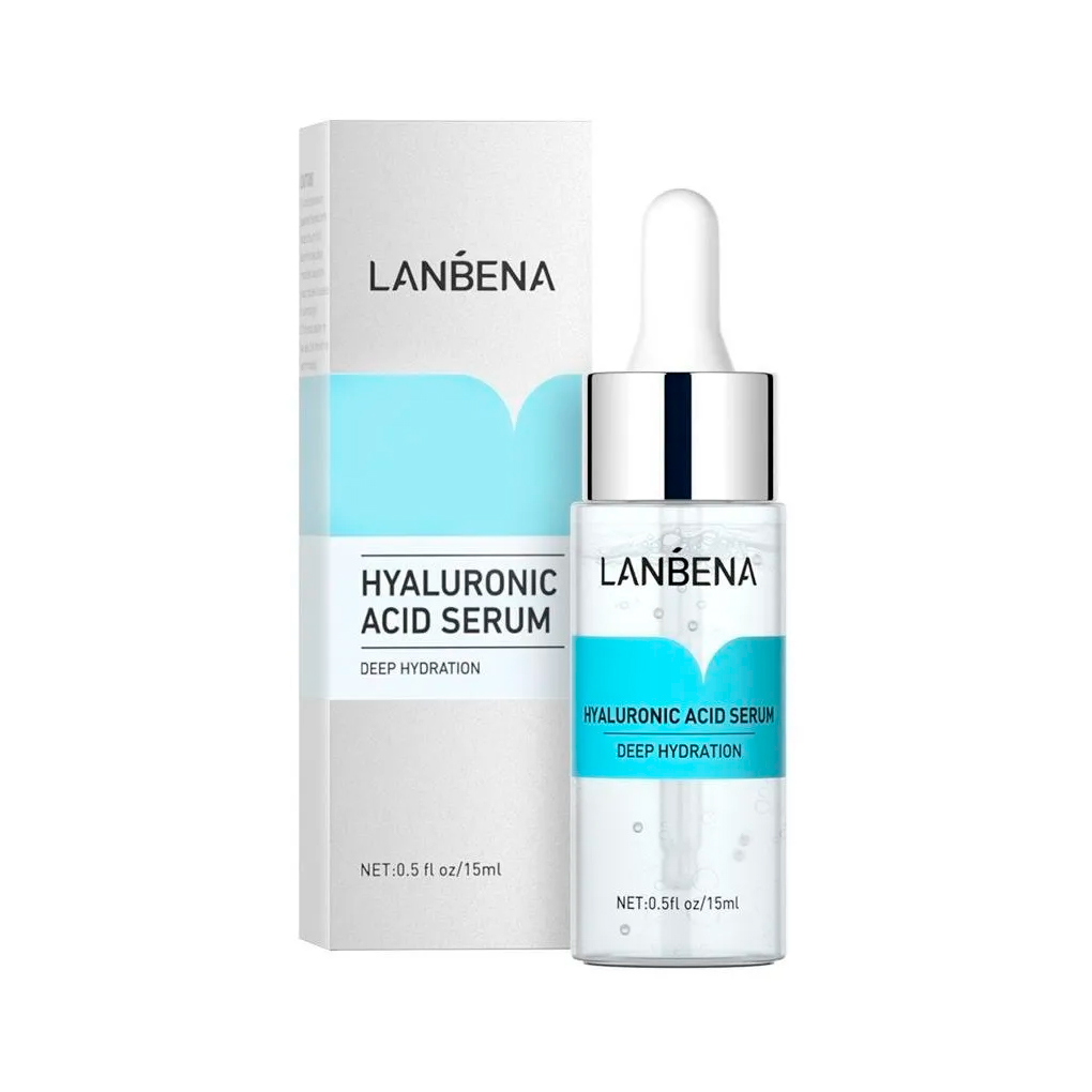 Serum Facial Acido Hialuronico Lanbena Anti- Arrugas Incluye Parches de Colageno Para labios Y ojos De Regalo