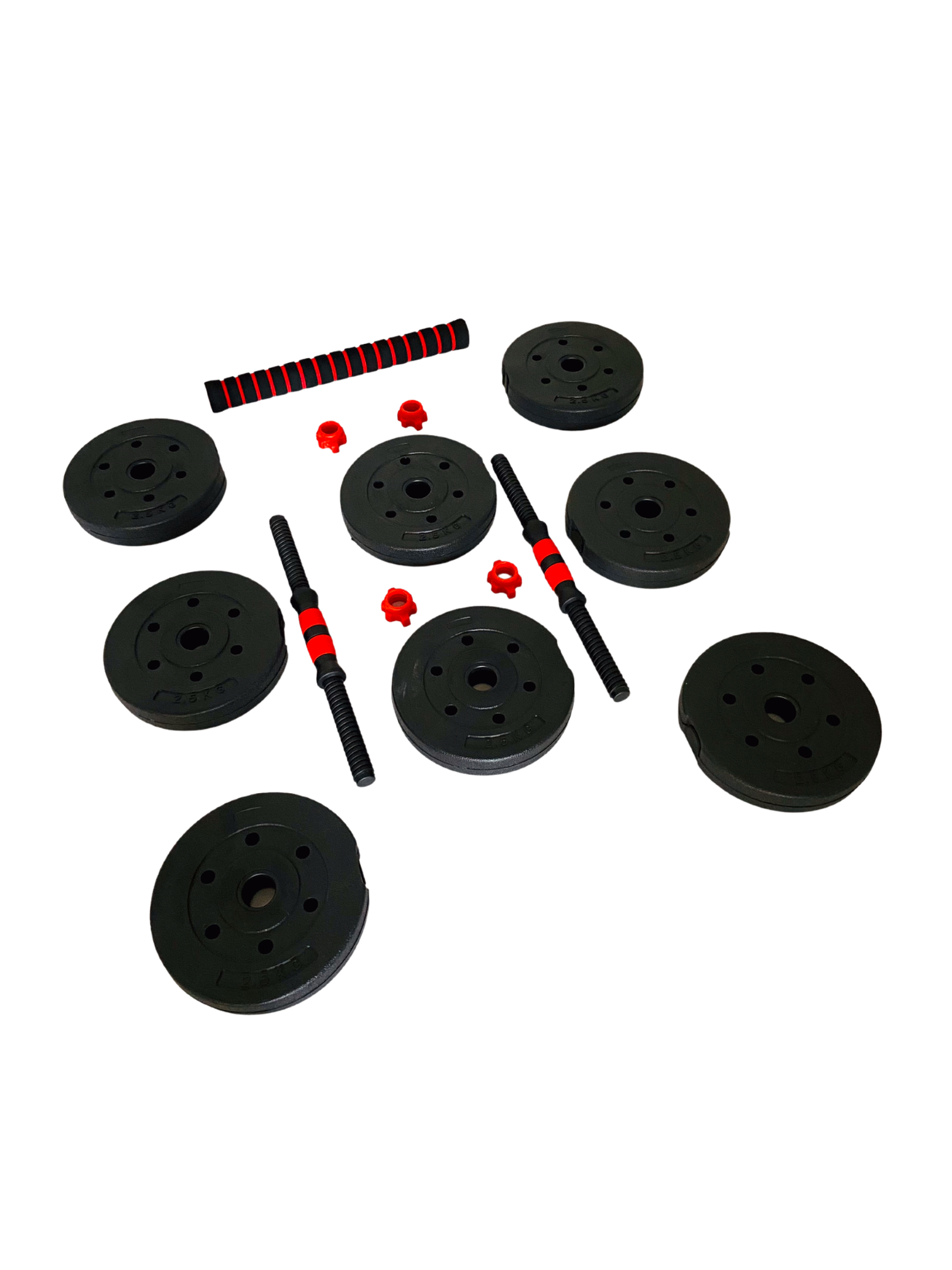 INFINITé Set de mancuernas y barra ajustable a 20 kg// Pvc dumbell set 20 kg