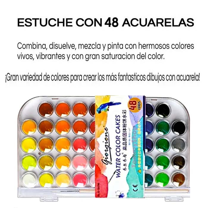 Acuarelas Estuche Giorgione + Block Derwent Acuarela Papel