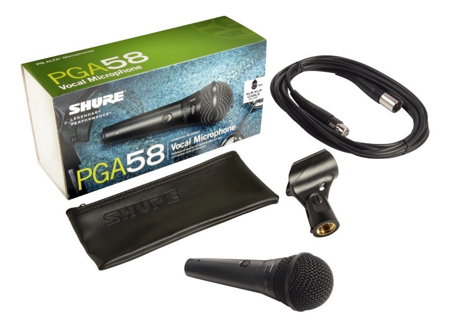 Micrófono Vocal Dinámico Cardioide Original Shure Pga58-xlr