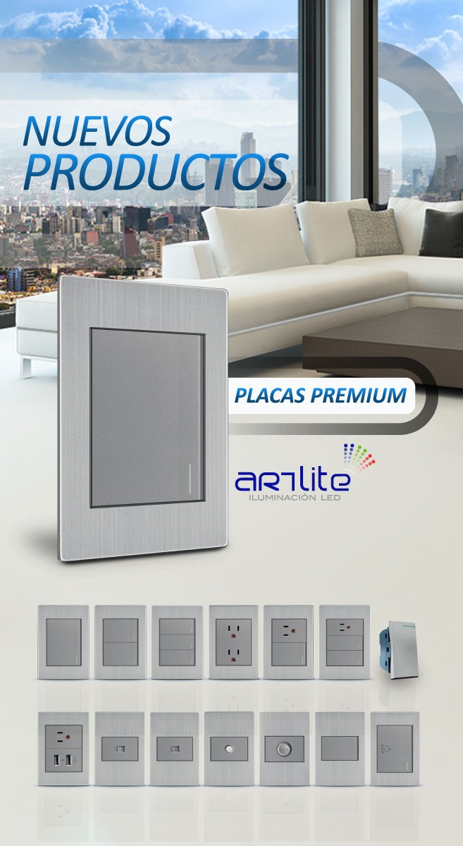 Placa Metalica con 1 Apagador Escalera Artlite