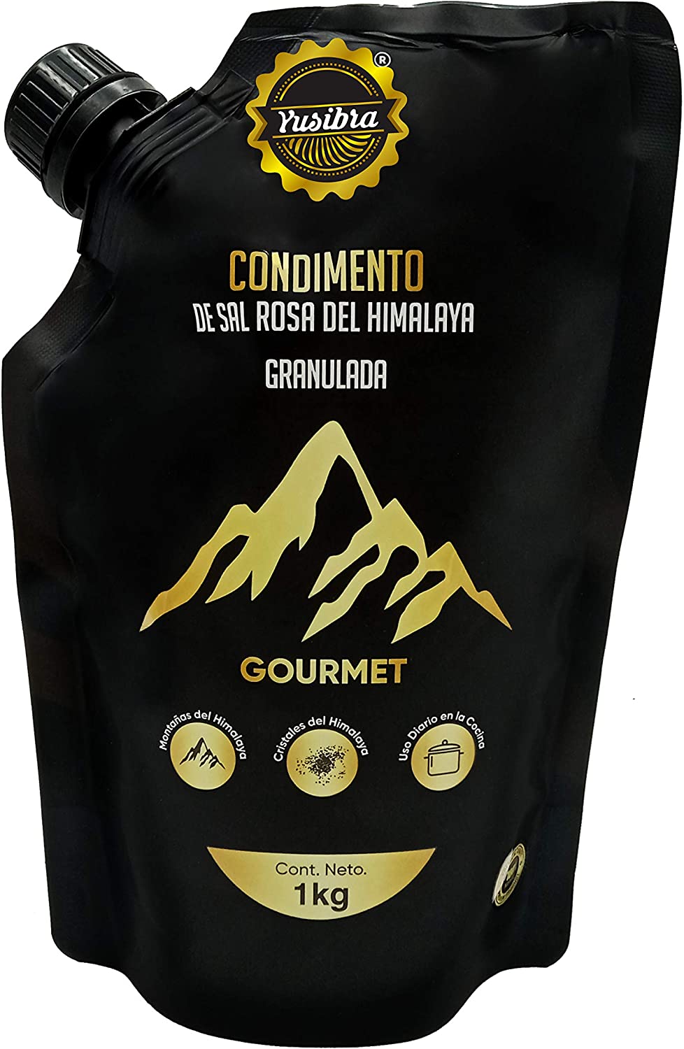 1 kilo de Sal del Himalaya Granulada | Un kilo de Sal Rosa Cristalizada del Himalaya Yusibra