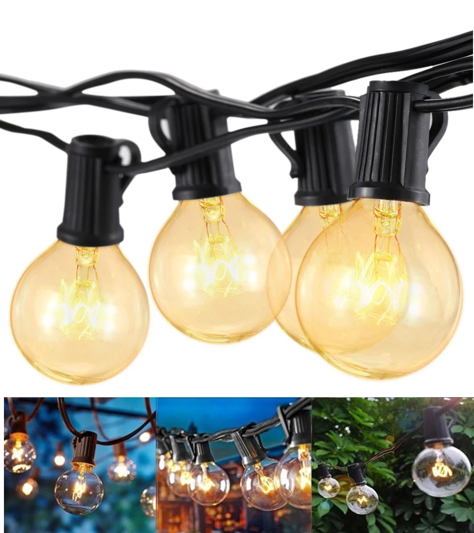 Serie Luces Vintage  Exteriores 25 Focos G40 7.6mts 5w