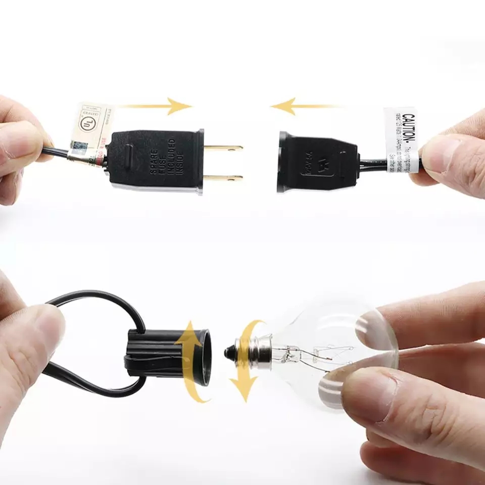 Serie Luces Vintage  Exteriores 25 Focos G40 7.6mts 5w