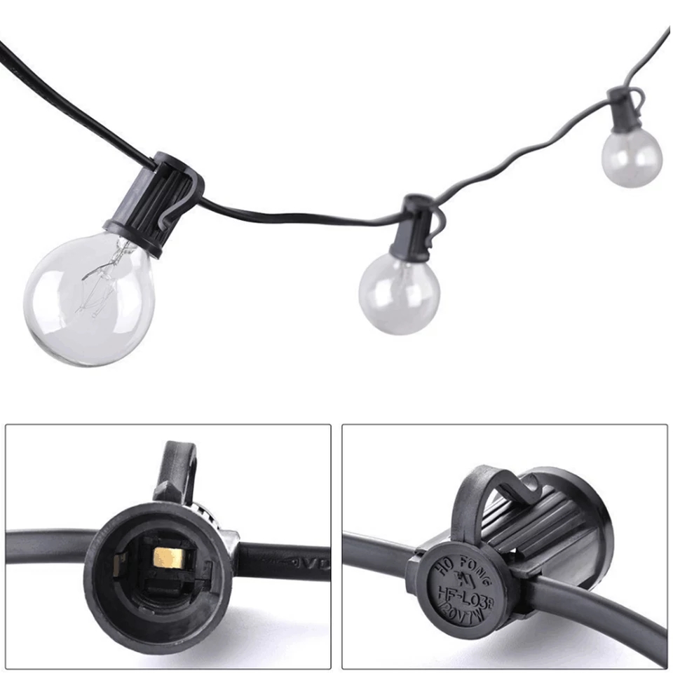 Serie Luces Vintage  Exteriores 25 Focos G40 7.6mts 5w